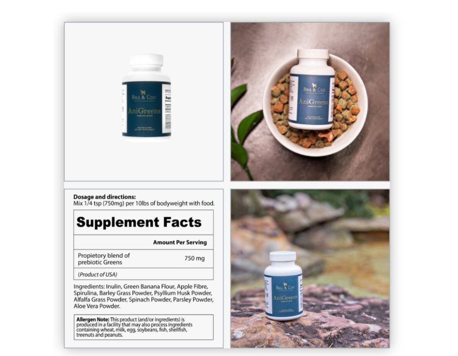 Bill and Coo Anigreens Supplement Facts